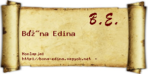 Bóna Edina névjegykártya