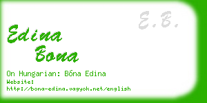 edina bona business card