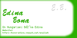 edina bona business card